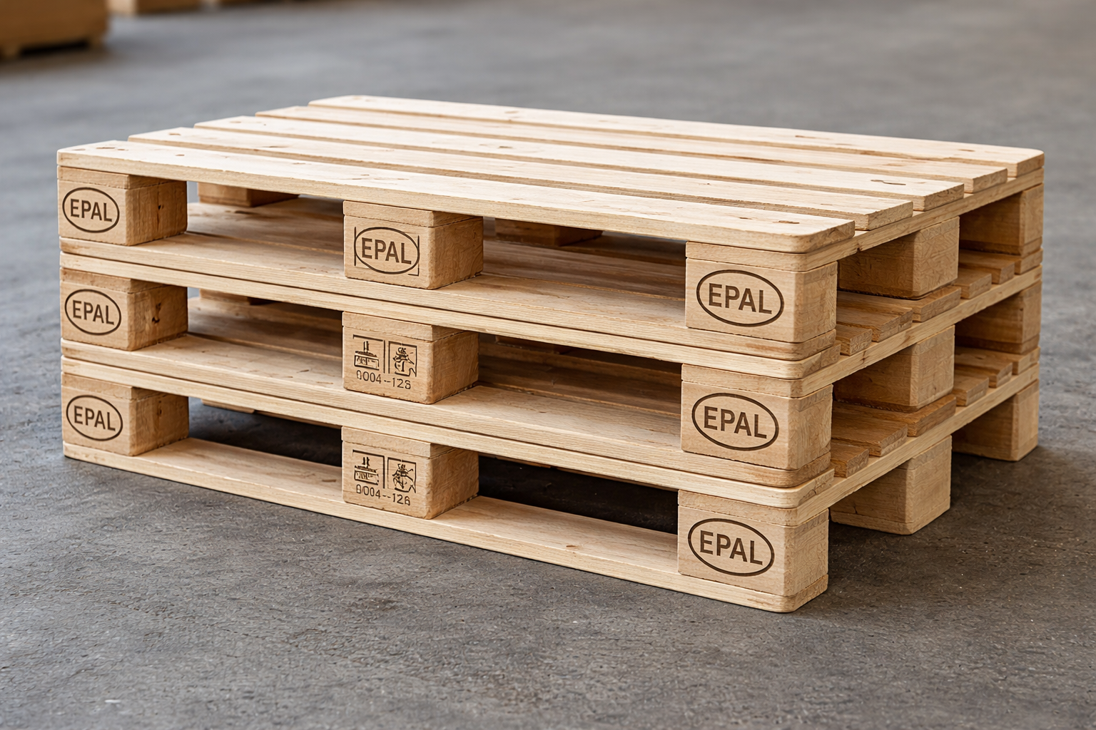 EPAL marking and license on euro pallet